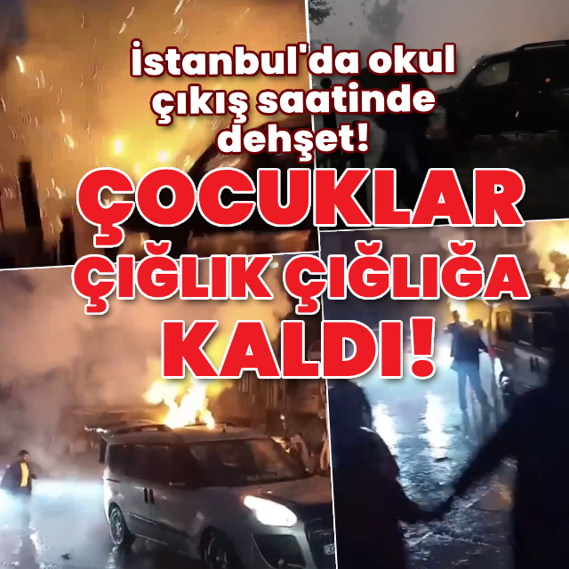 Düğün magandaları okul çıkışında dehşet saçtı!