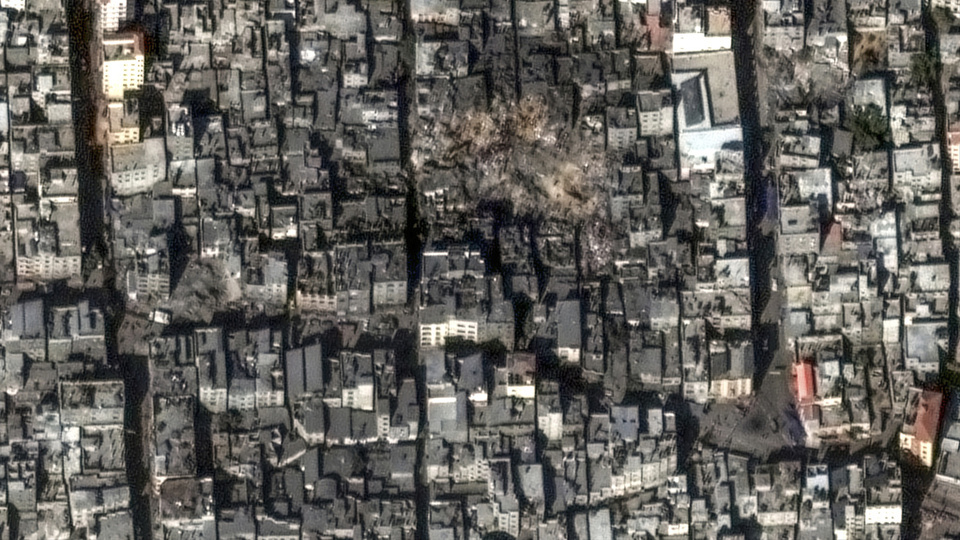 Gazze'de korkunç manzara uydu görüntülerinde