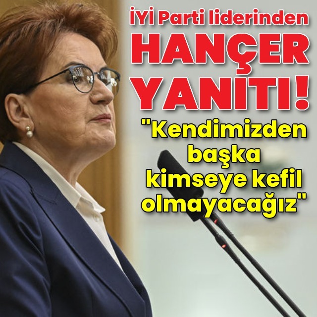"Ben kimsenin arkasından hançer vurmadım"