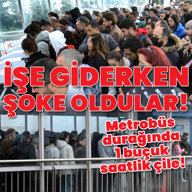 Metrobüs durağında 1.5 saatlik çile!
