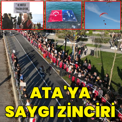 Kadıköy'de 'Ata'ya Saygı Zinciri'