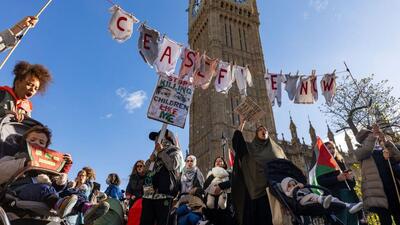 Londra bugüne kadarki en büyük Filistin'e destek yürüyüşü