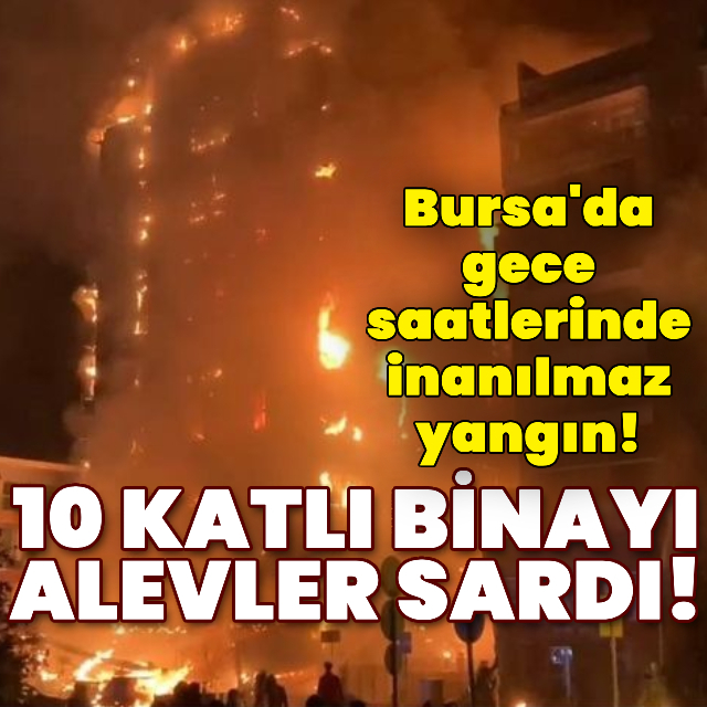 10 katlı binada çıkan yangın