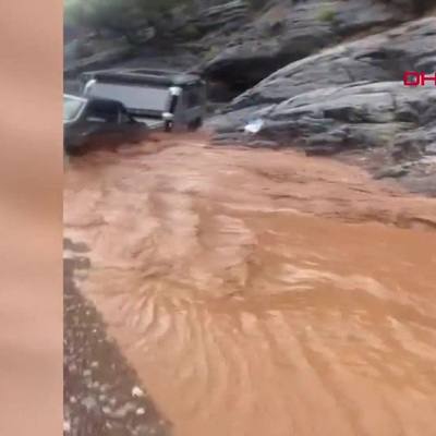 Muğla'da sel; tatilciler korku dolu anlar yaşadı