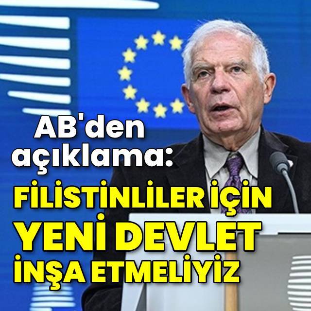 AB: Filistinliler için bir devlet inşa etmeliyiz
