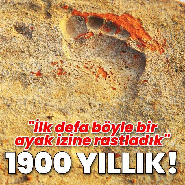 1900 yıllık çocuk ayak izleri...