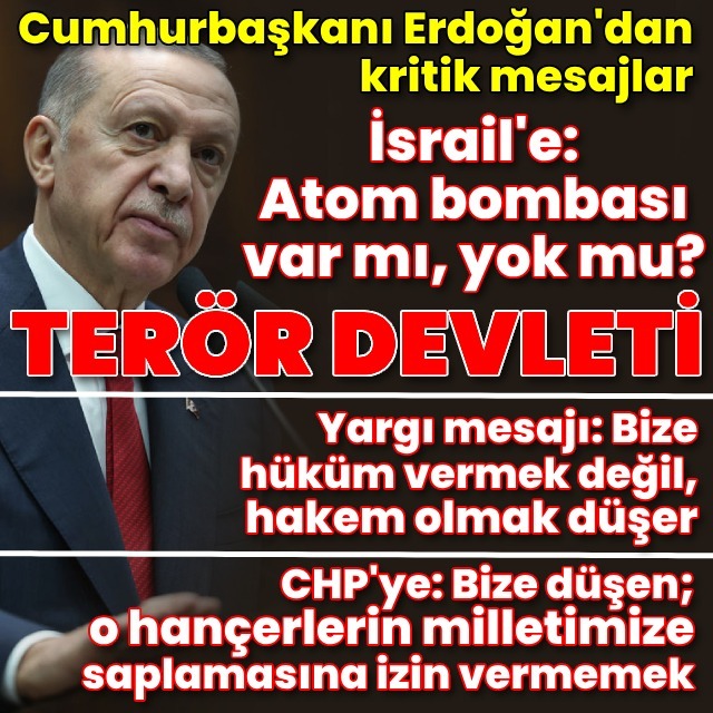 Cumhurbaşkanı Erdoğan'dan Gazze mesajı