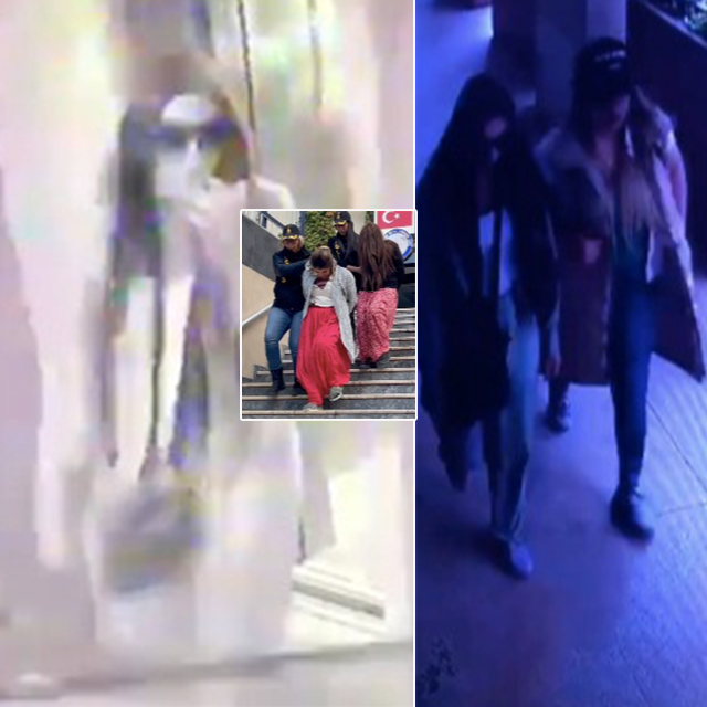 İki görüntü şoke etti! Önce saç ve makyaj sonra soygun!