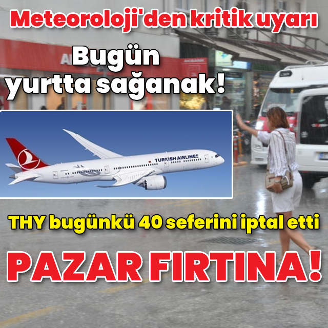 Meteoroloji'den kritik uyarı! Pazar gününe dikkat! İşte yurtta hava durumu!