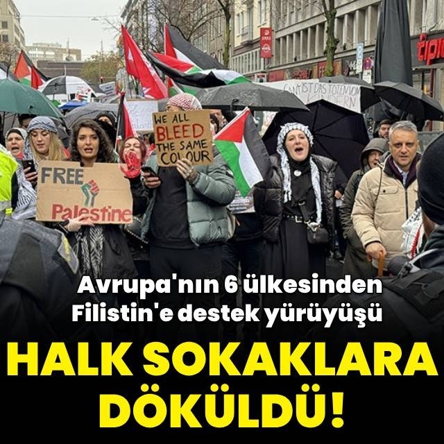 Avrupa'da Filistin'e destek gösterileri