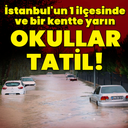 İstanbul'da 1 ilçede yarın okullar tatil