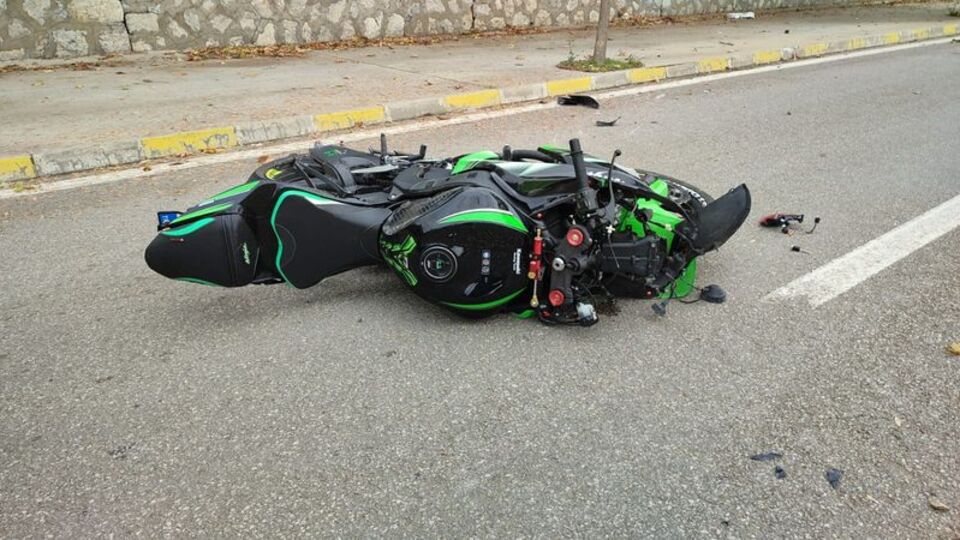 Motosiklet sürücüsünün feci ölümü!