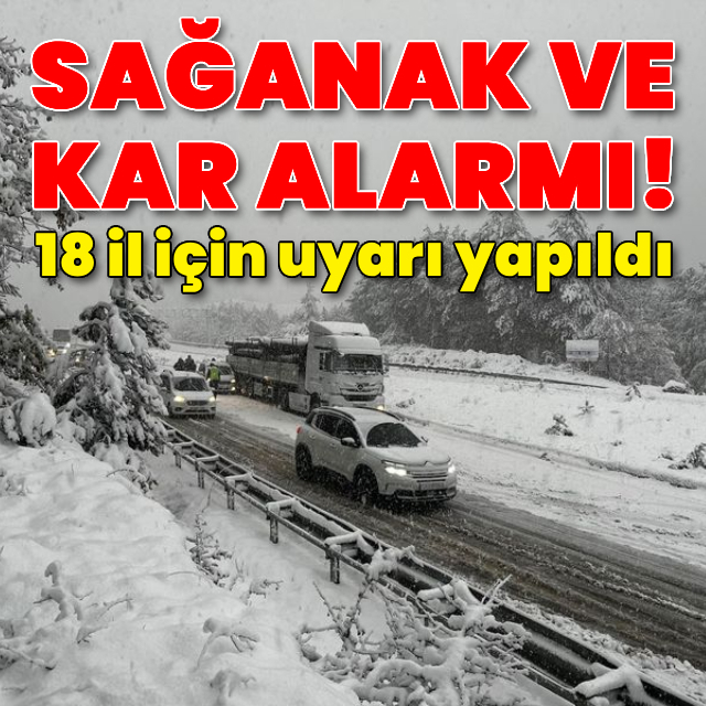 Sağanak ve kar alarmı!