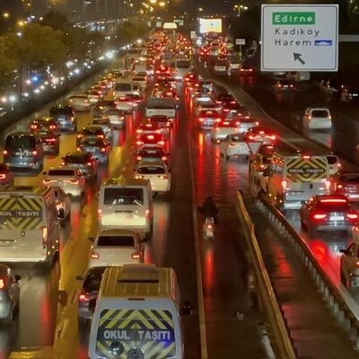 İstanbul'da trafik yoğunluğu!