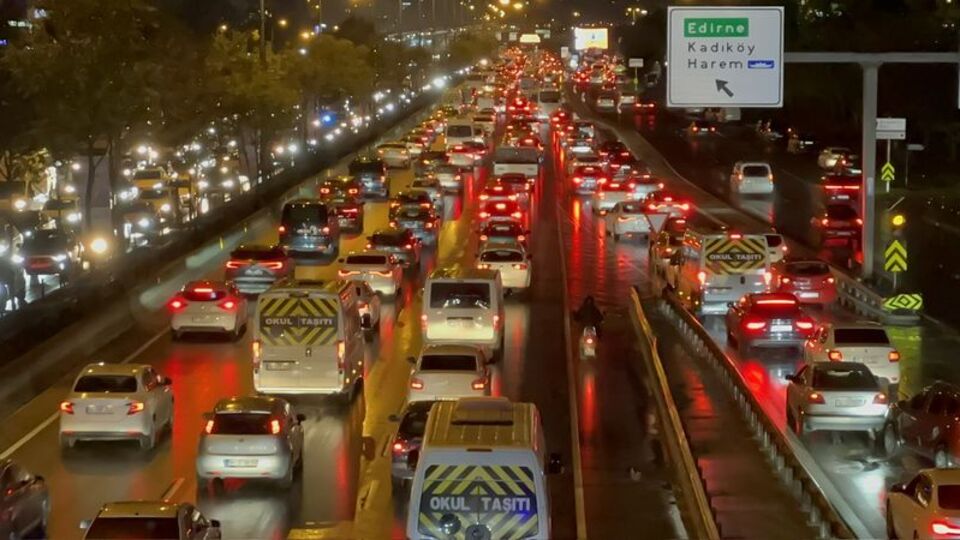 İstanbul'da trafik yoğunluğu!