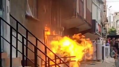 Patlamanın sebebi sprey kutuları çıktı!