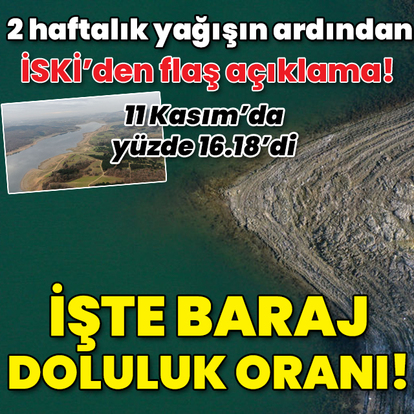 İSKİ'den flaş açıklama! İşte baraj doluluk oranı!