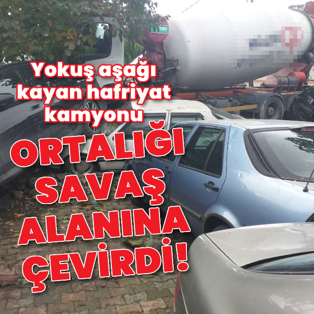 Beton mikseri ortalığı savaş alanına çevirdi!