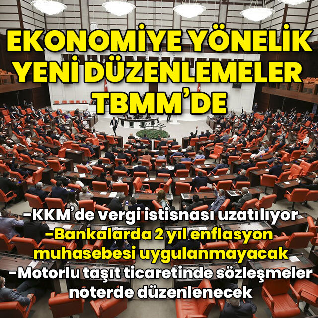 Ekonomi düzenlemelerini içeren kanun teklifi TBMM Başkanlığı'nda