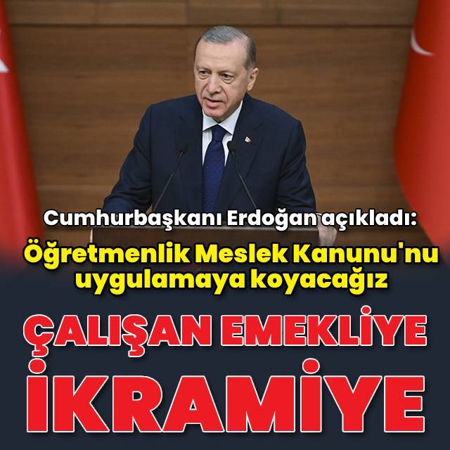 Cumhurbaşkanı Erdoğan: Çalışan emekli de 5 bin TL alacak