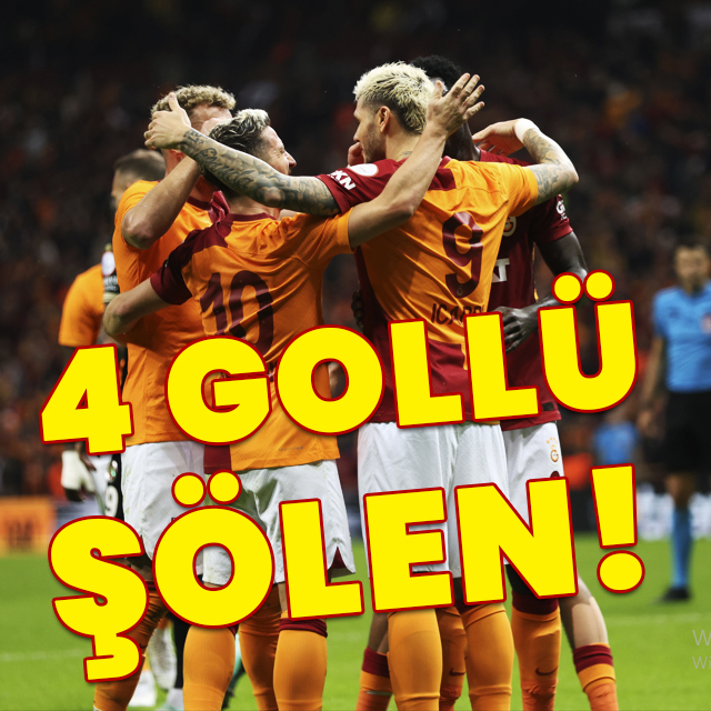 4 gollü şölen