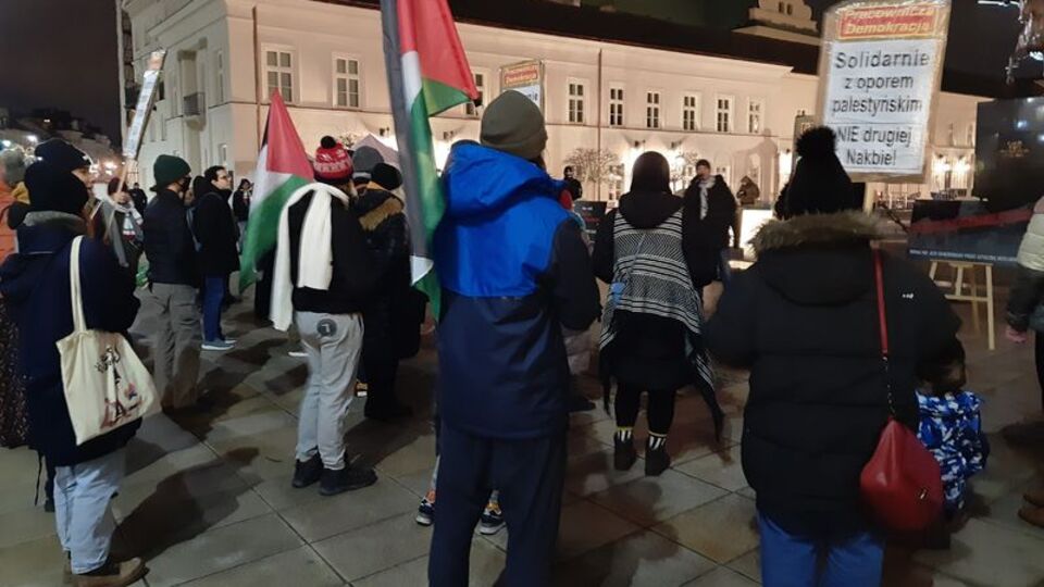 Polonya'da eksi 4 derecede Filistin'e destek