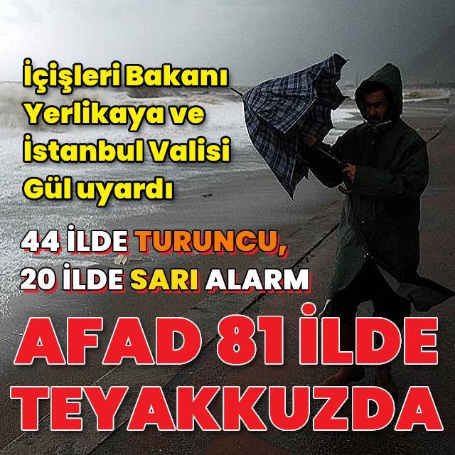 Meteoroloji'den son dakika fırtına uyarısı