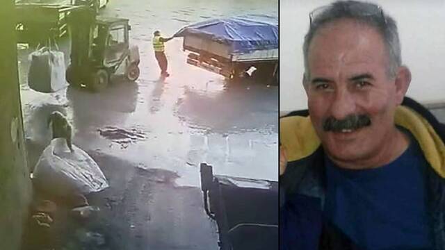 Fabrikada şoförün feci sonu!