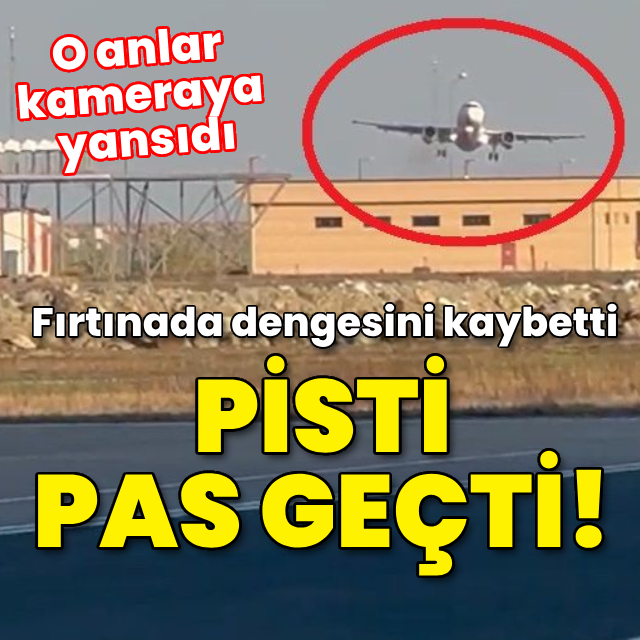 Ordu’da fırtına etkili oldu, uçak pisti pas geçti