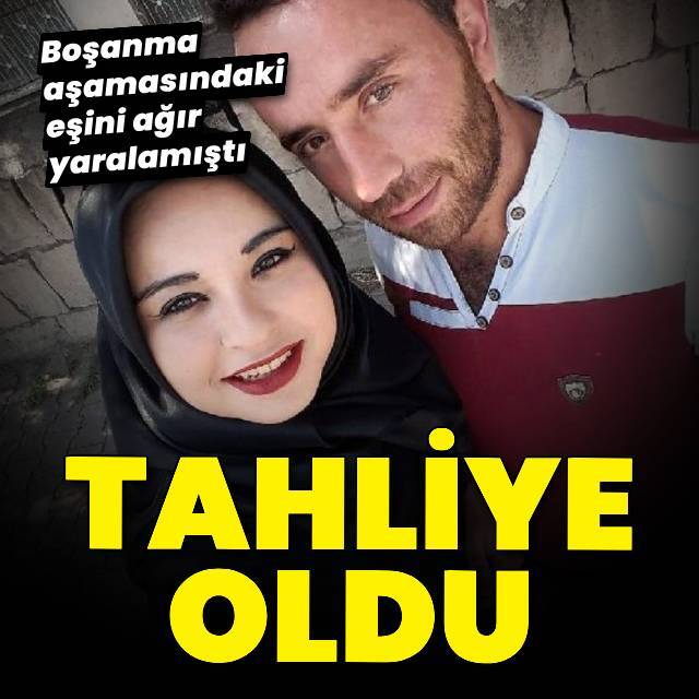 Eşini ağır yaralayan sanık tahliye oldu