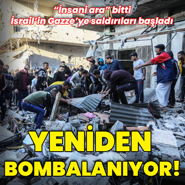 "İnsani ara" bitti, Gazze yeniden bombalanıyor!