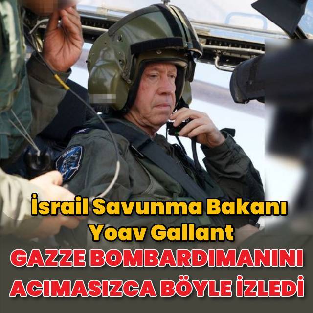 İsrail Savunma Bakanı, Gazze bombardımanını böyle izledi