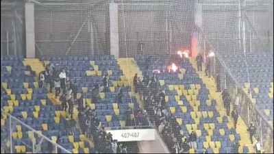 Maç sonu taraftarlar arasında olaylar çıktı