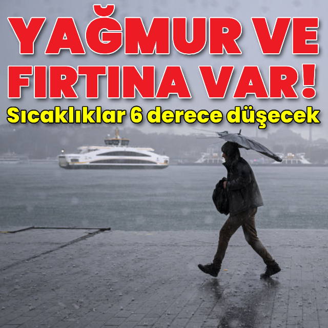 3 bölge için sağanak ve fırtına uyarısı
