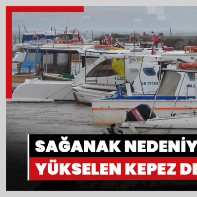 Sağanak nedeniyle debisi yükselen Kepez Deresi taştı