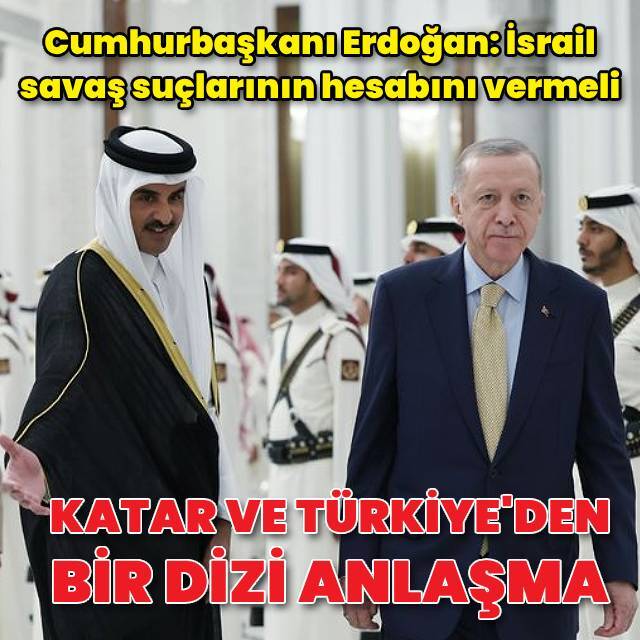 Erdoğan: İsrail'in savaş suçlarının hesabını vermesi gerek