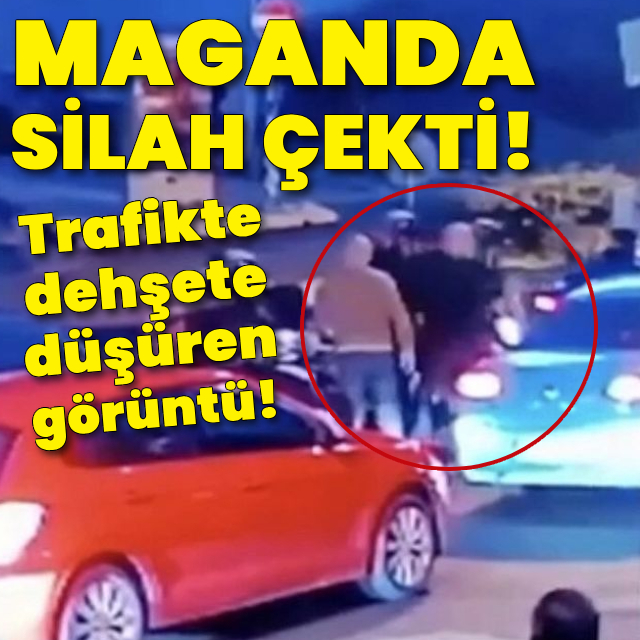 Yol verme kavgasında taksiciye silah çekti!