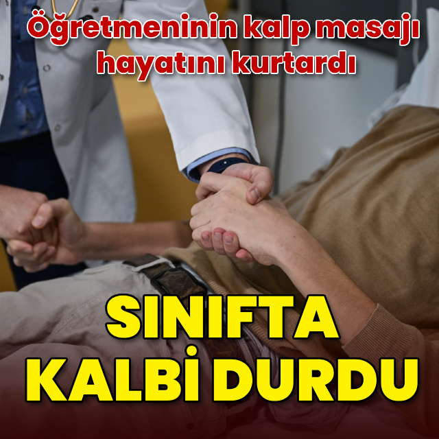 Kalbi duran öğrenciye öğretmeninden kalp masajı!