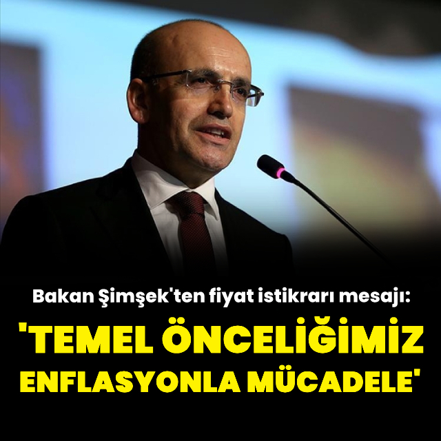 Bakan Şimşek'ten enflasyon açıklaması