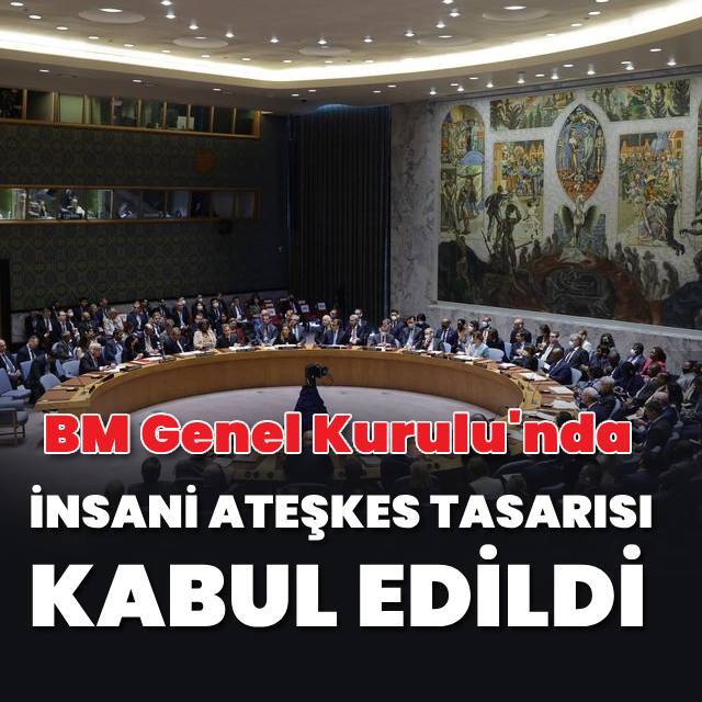 BM Genel Kurulu, Gazze'de insani ateşkes tasarısını 153 oyla kabul etti