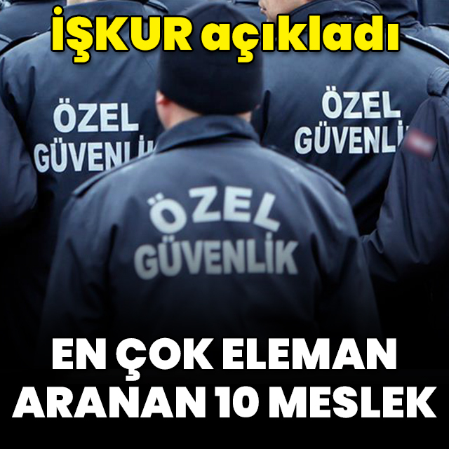 En çok eleman aranan meslekler belirlendi