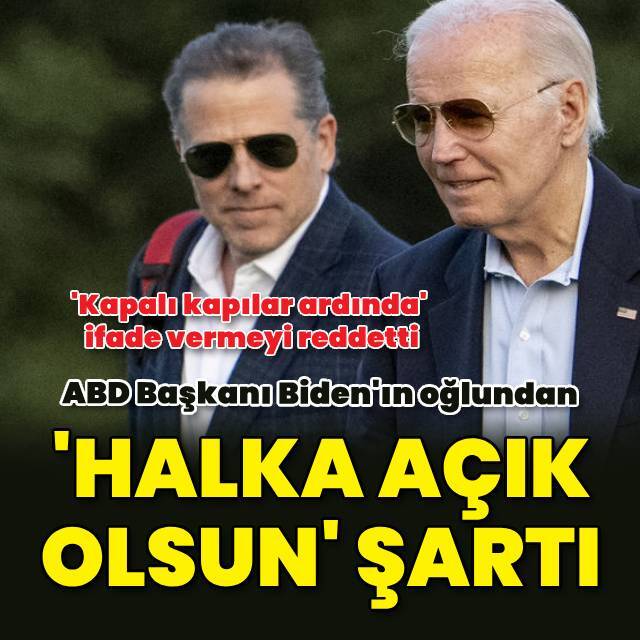 Hunter Biden'dan ABD Temsilciler Meclisine: Halka açık olsun