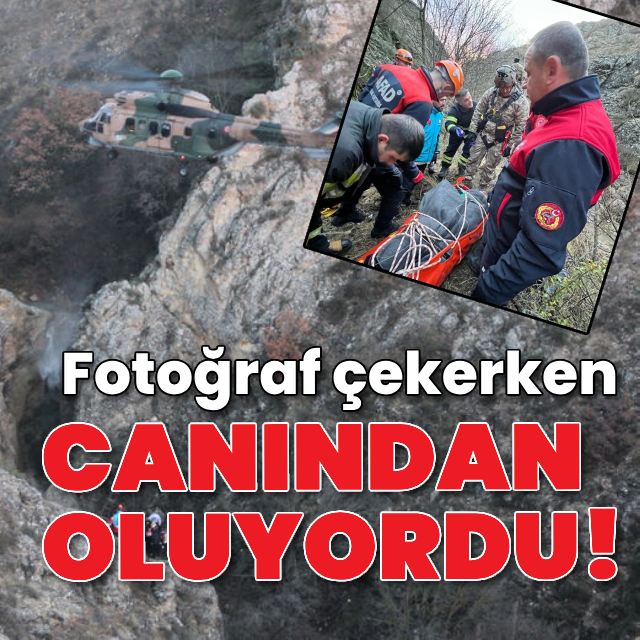 Fotoğraf çekmek isterken uçuruma yuvarlandı!