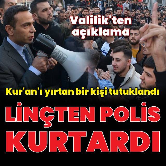 Kuran'ı yırtan bir kişi tutuklandı