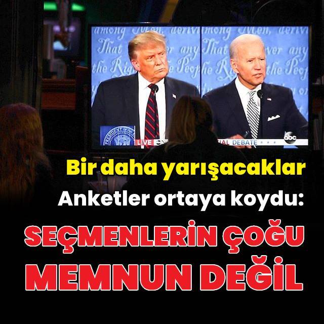 Anket: Seçmenler, Biden ve Trump'ın adaylığından memnun değil