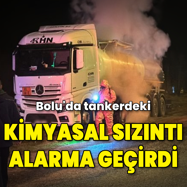 Tankerdeki kimyasal sızıntı ekipleri alarma geçti
