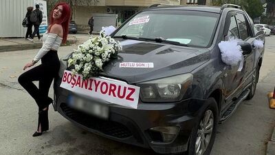 Düğüne gider gibi boşanmaya gitti!