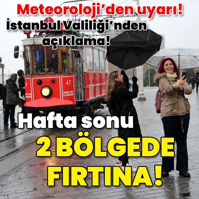 Meteoroloji'den kritik uyarı! Hafta sonu 2 bölgede fırtına!