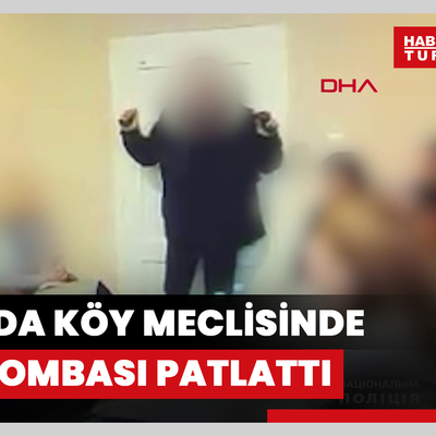 Ukrayna'da bir kişi köy meclisinde 3 adet el bombası patlattı