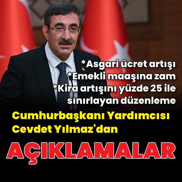 Cumhurbaşkanı Yardımcısı Cevdet Yılmaz'dan açıklamalar